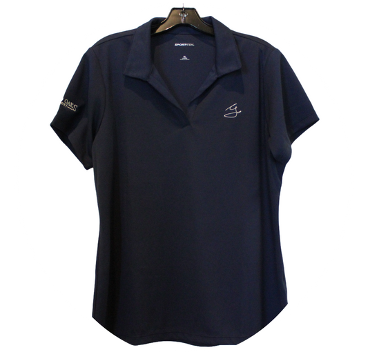 Ladies Short Sleeve, Navy, Water Wicking Polo, XL